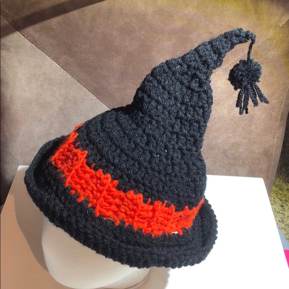 yarn hot off the hook Other - Baby Halloween witch hat photo prop costume